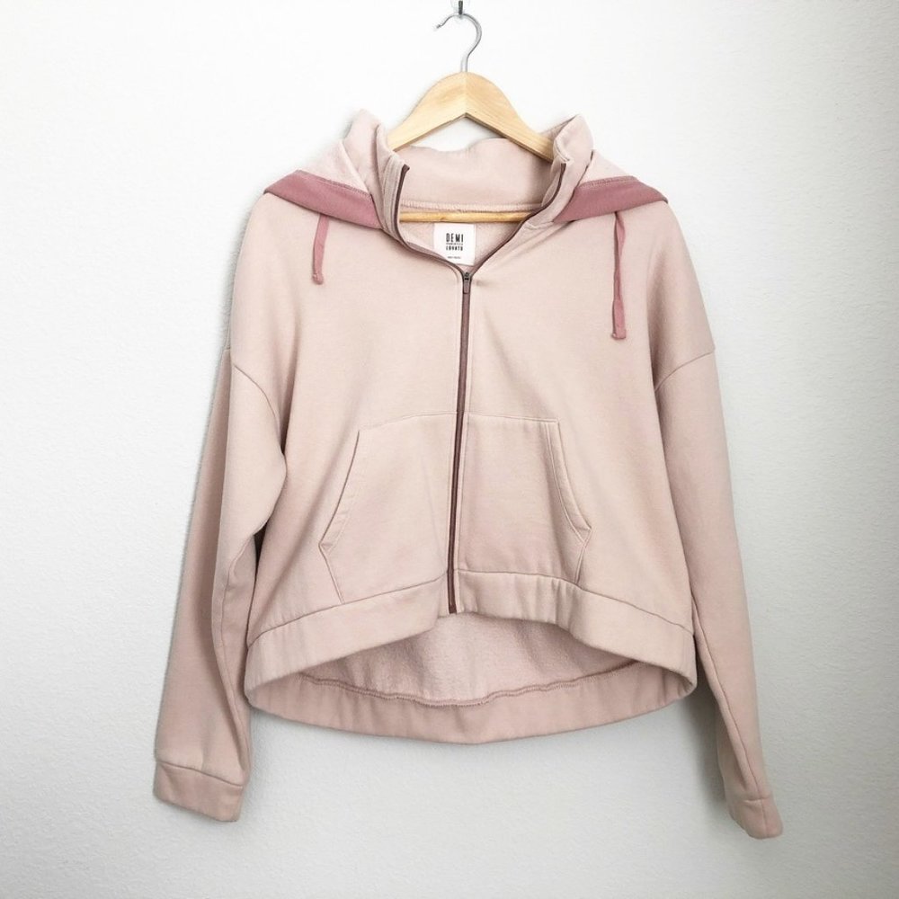 Fabletics Pink Demi Lovato Zip Up Jacket Hoodie
